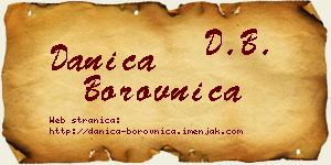 Danica Borovnica vizit kartica